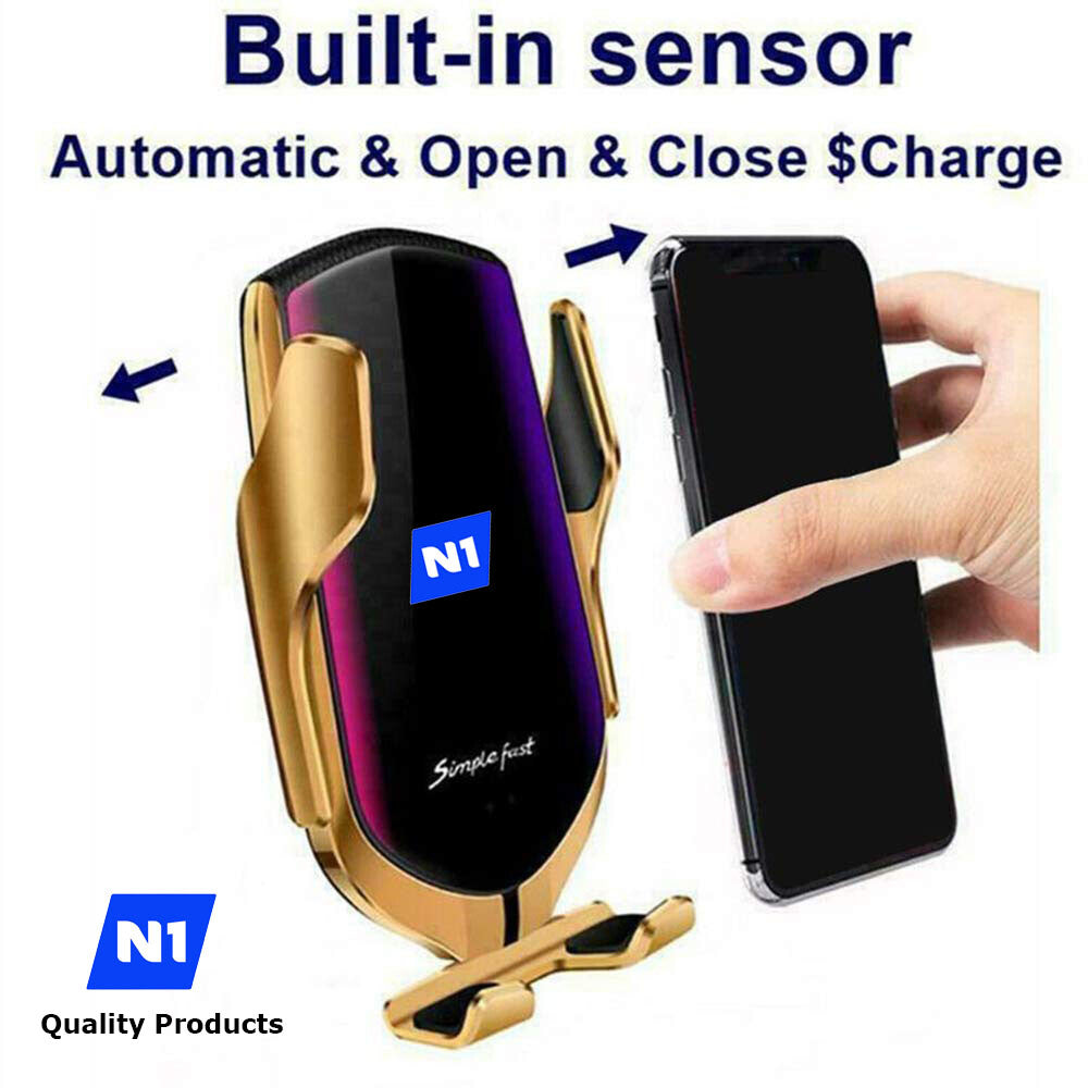Wireless Automatic Clamping Smart Sensor Car Phone Wireless Charger Holder 10 W