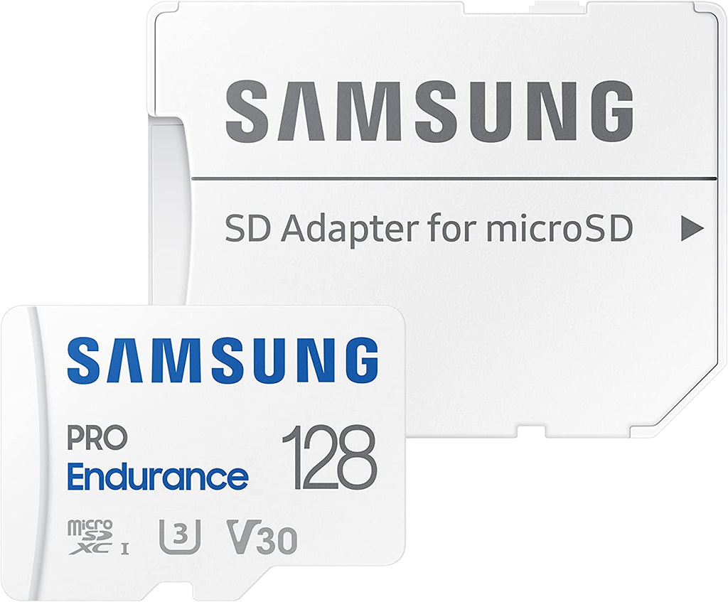 Samsung PRO Endurance 128GB Microsdxc Memory Card with Adapter | Microsd for Dash Cam, Body Cam, and Security Camera – Class 10, U1, V10 (‎MB-MJ128KA/AM)