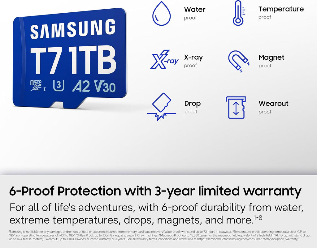 Samsung Microsdxc T7 128GB, Transfer Speeds up to 170 Mb/S | Microsd Made for Casual Gamers, Amateur Creators, & Everyday Users (MB-MB128T/AM)