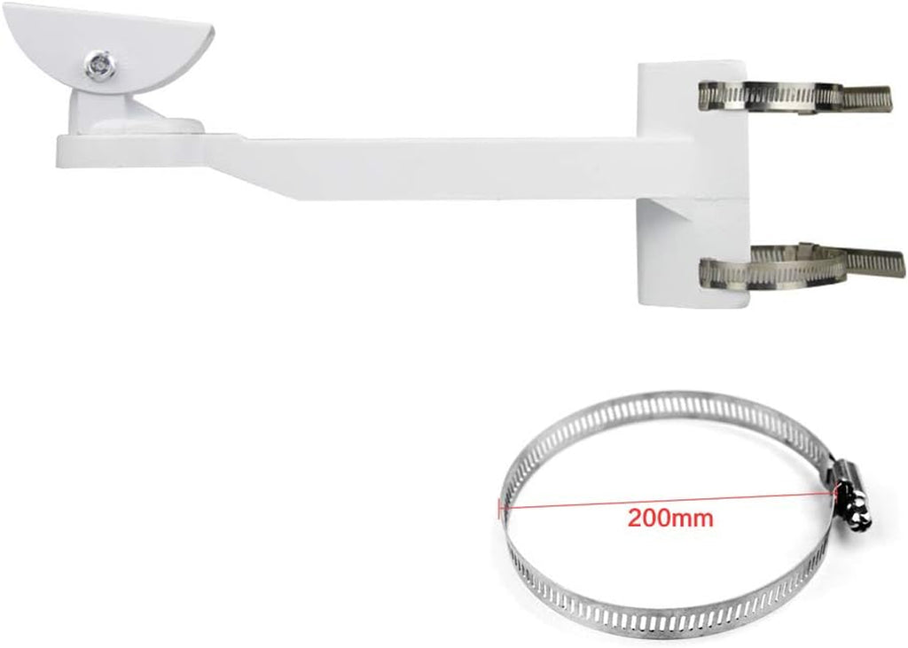 Universal Heavy-Duty Outdoor CCTV Security Camera Pole Mount Bracket Adjustable Universal Security Camera CCTV Security Camera Mount Bracket (1 Pack)(30Mm-200Mm)