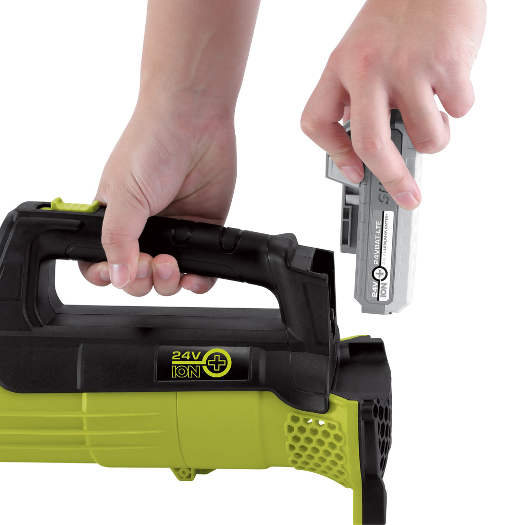 24V IONMAX 2.0-Ah Cordless Compact Turbine Jet Blower, 100-MPH 350-CFM 24-Volt 280-CFM 100-MPH Battery Handheld Leaf Blower 2.0 Ah Battery Included Charger Included
