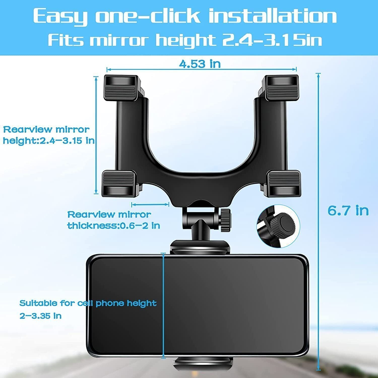 360° Rotatable Car Phone Mount Holder Car Accessories Universal for Cell Phone