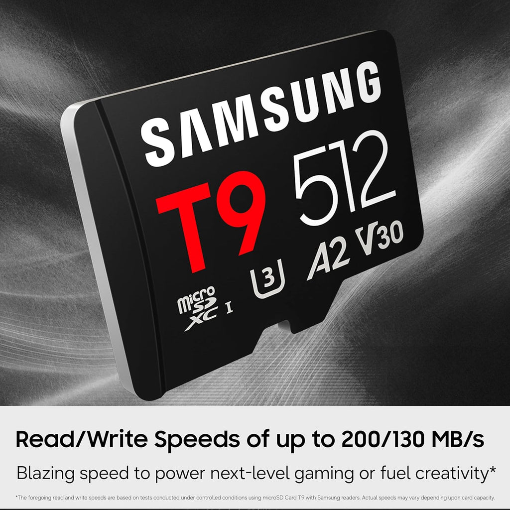Samsung Microsdxc T9 128GB, Transfer Speeds up to 200Mb/S | Microsd Made for Avid Gamers & Professional Creators (MB-MH128T/AM)