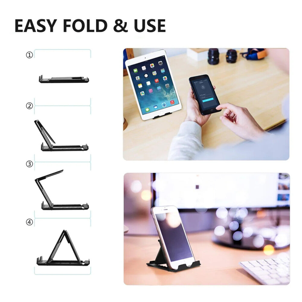 Adjustable Phone Holder Stand Folding Foldable Thin Cradle for Samsung Iphone