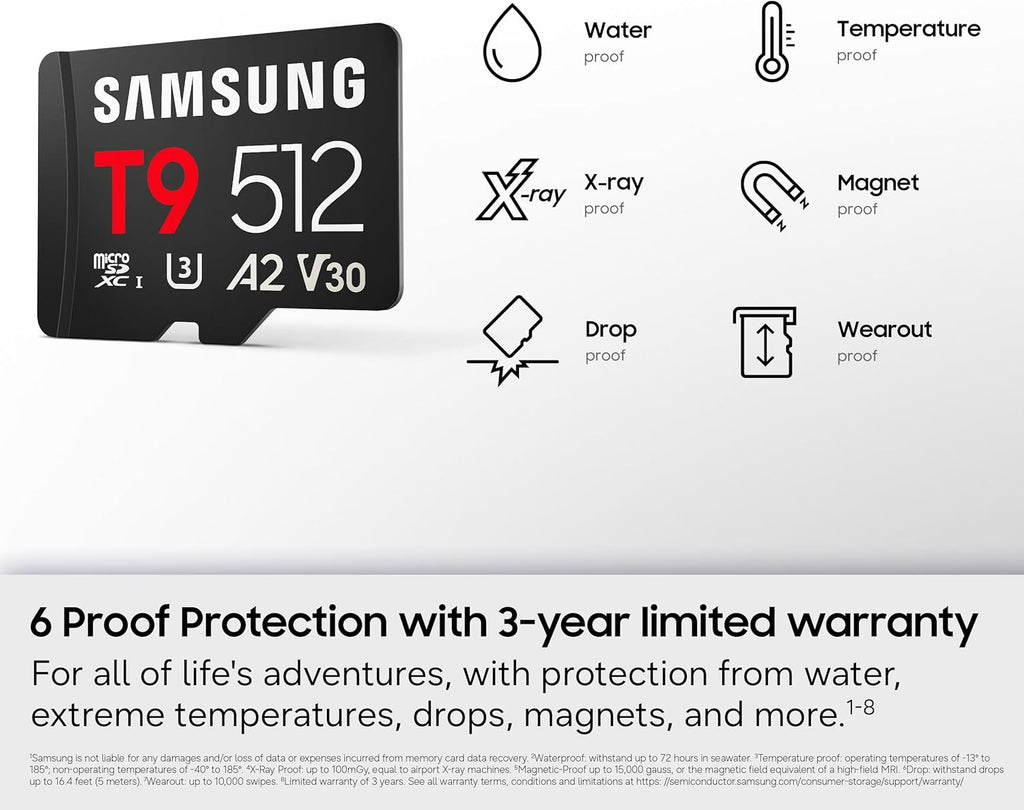 Samsung Microsdxc T9 128GB, Transfer Speeds up to 200Mb/S | Microsd Made for Avid Gamers & Professional Creators (MB-MH128T/AM)