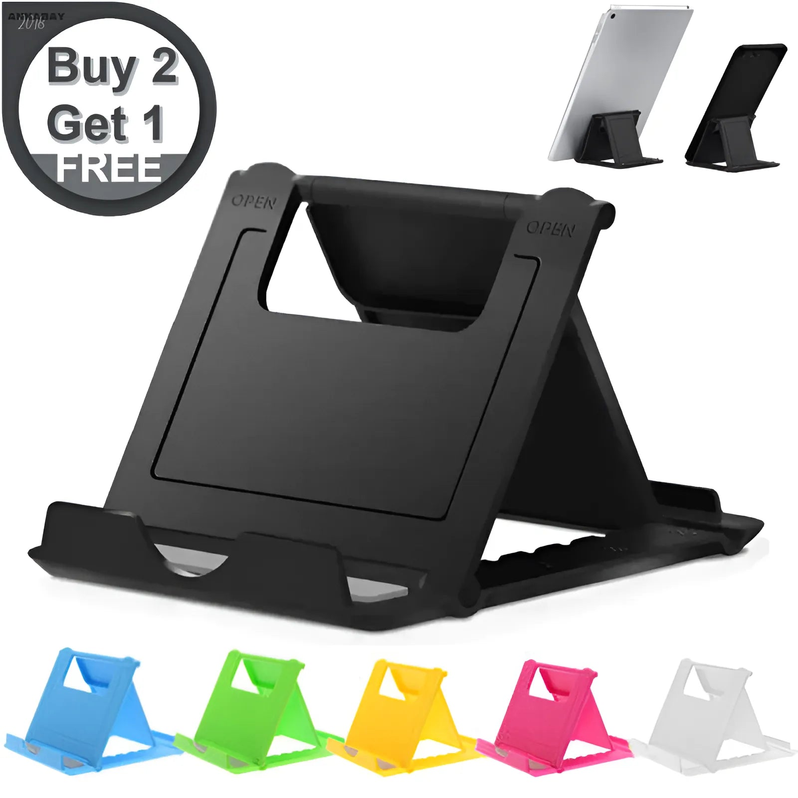 Adjustable Phone Holder Stand Folding Foldable Thin Cradle for Samsung Iphone