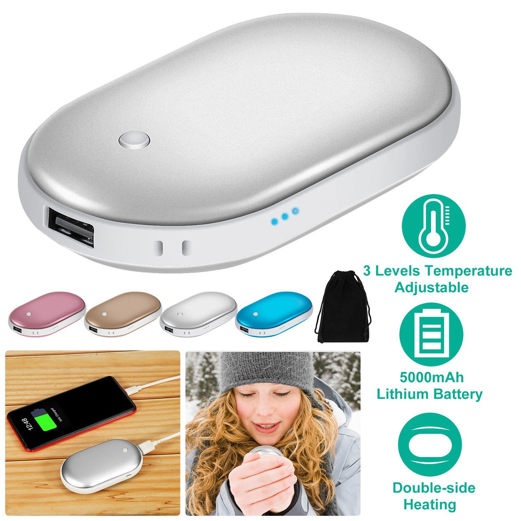 10000Mah Rechargeable Hand Warmer USB Power Bank Electric Heater Pocket Warmers