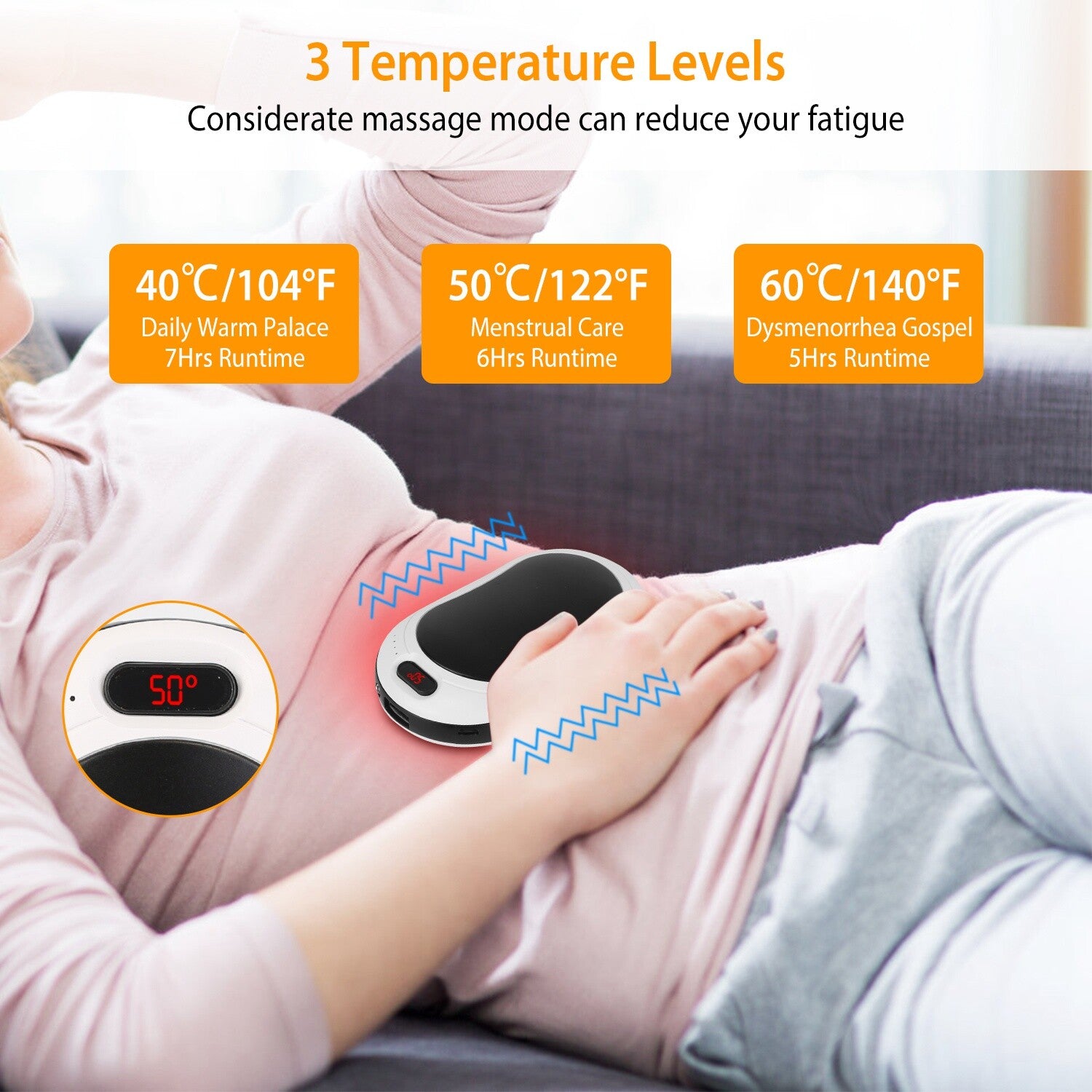 10000Mah Rechargeable Hand Warmer USB Power Bank Electric Heater Pocket Warmers