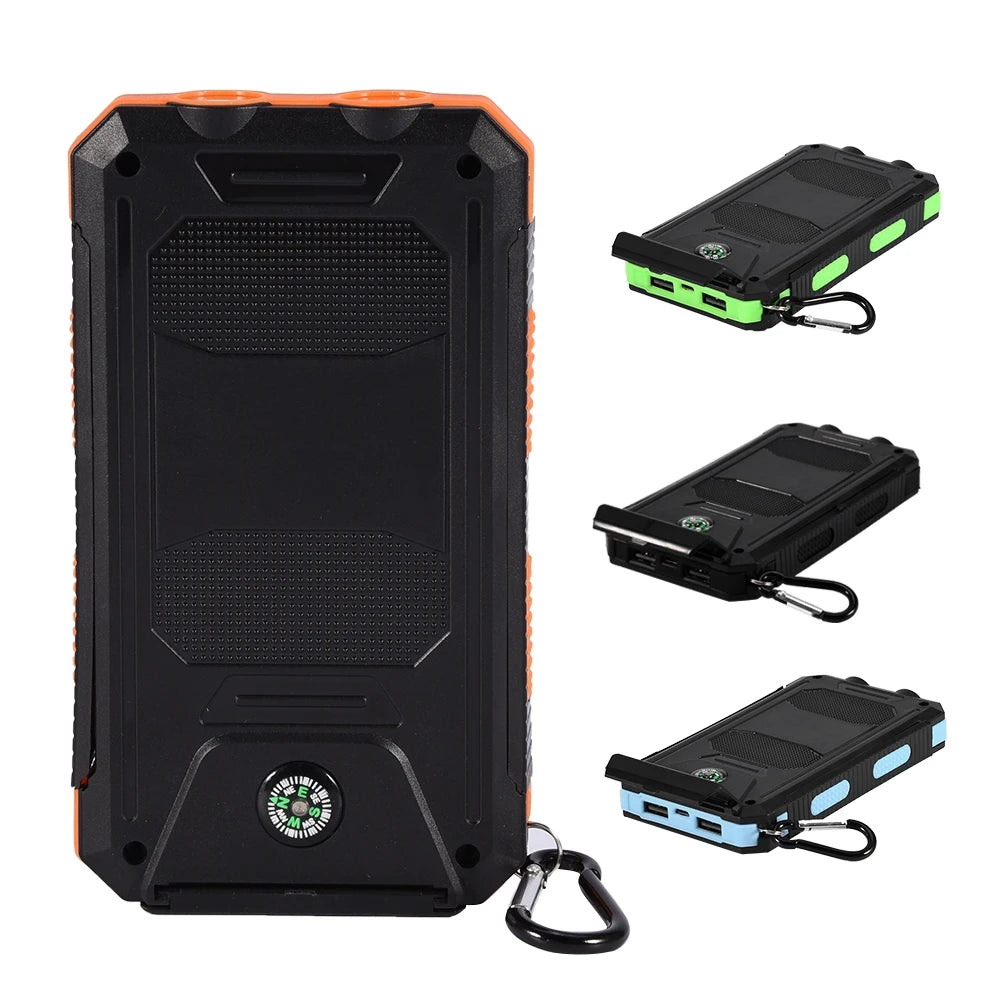 10000Mah Outdoor Fast Solar Mobile Power Bank Case DIY Kit with Power Bank Power Bank Dual USB