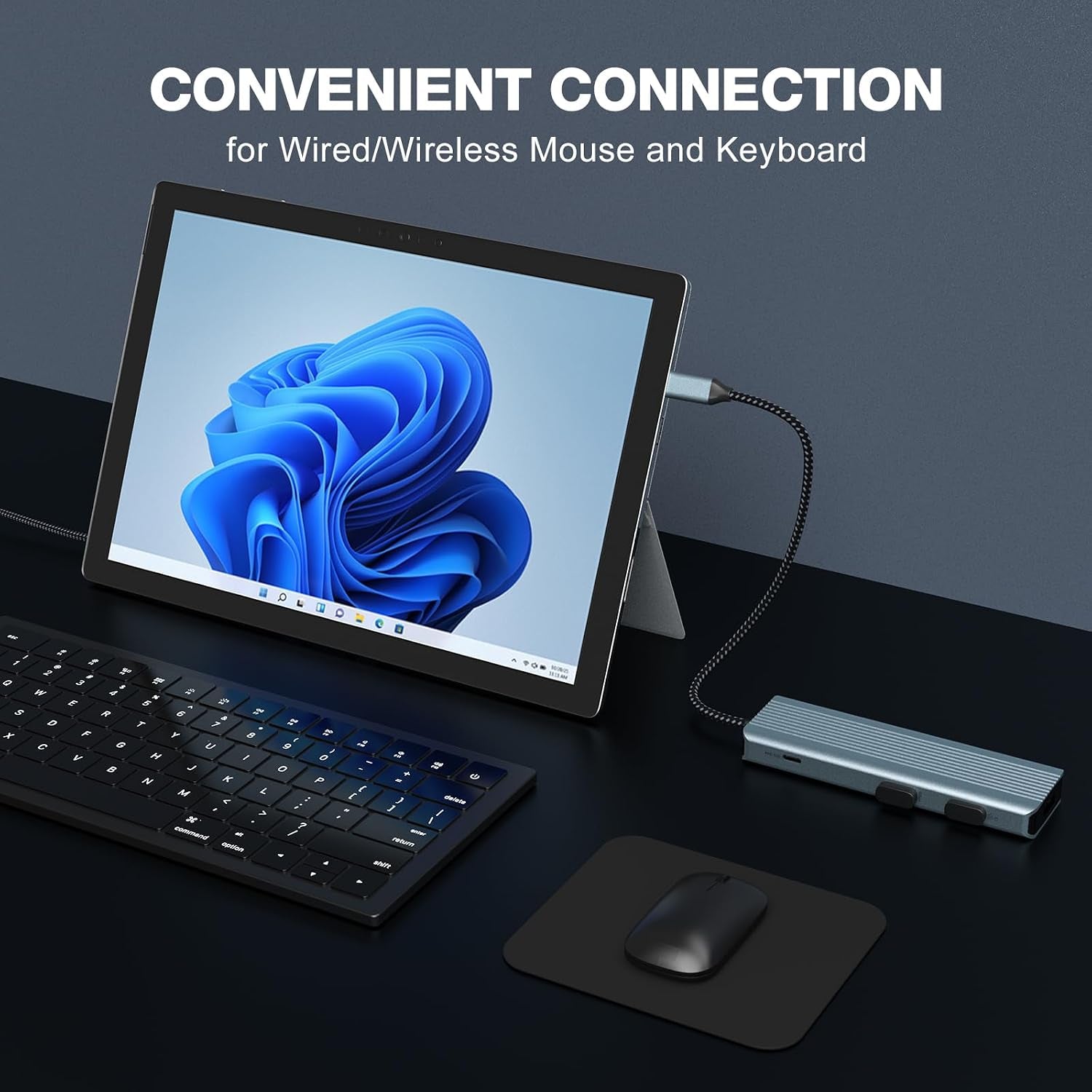9 in 1 USB C Hub,  USB C Docking Station, 4K@30Hz HDMI, USB 3.0 X 3, USB C 3.0 Data, USB 2.0, 100W Power Delivery, SD/TF Card Reader, Compatible with Laptop and Other Type C Devices