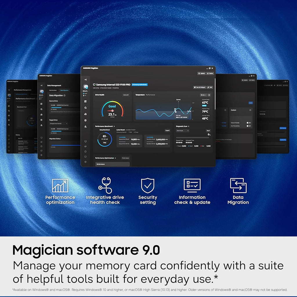 Samsung Microsdxc T9 128GB, Transfer Speeds up to 200Mb/S | Microsd Made for Avid Gamers & Professional Creators (MB-MH128T/AM)