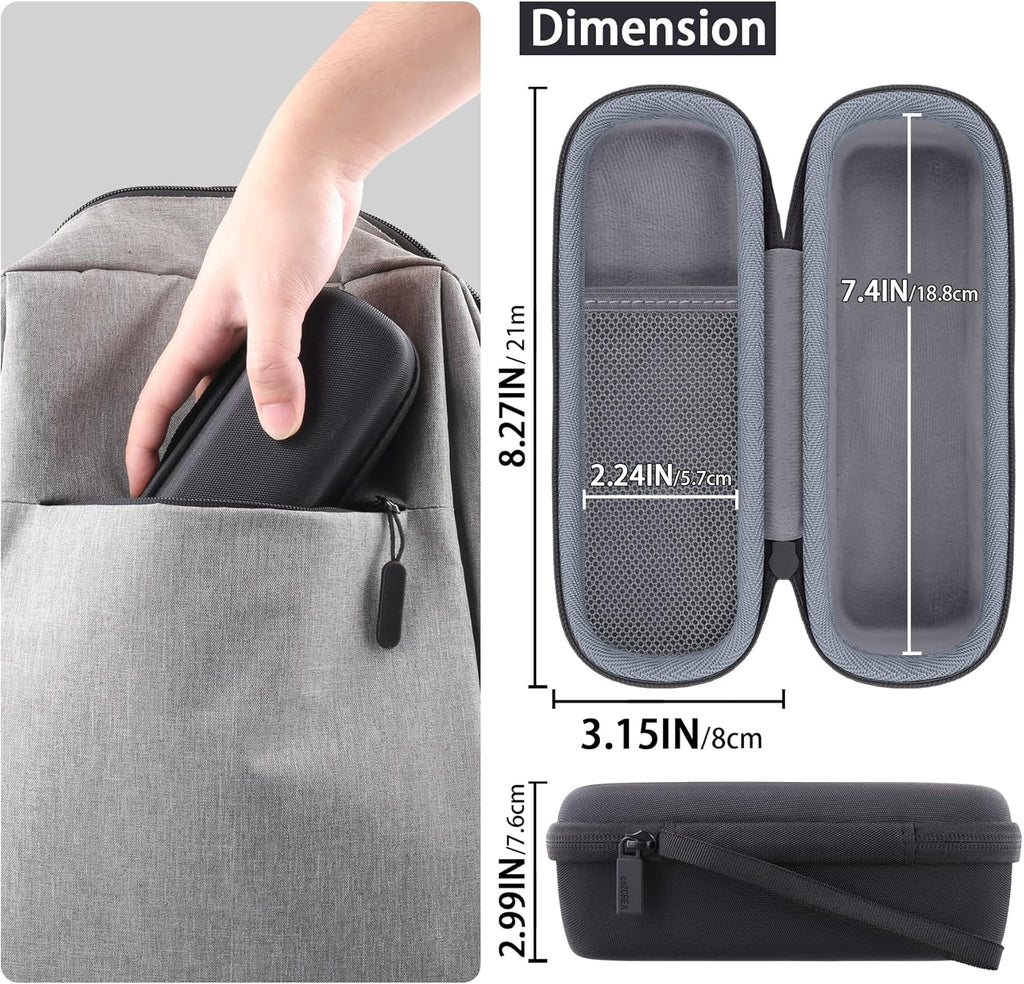 Hard Case for Anker Soundcore/2/Motion B Outdoor Speaker, Black | Space for Charging Cable, Soft Lining, Durable Zippered Shell, Mesh Pocket, Hard Protective Bag