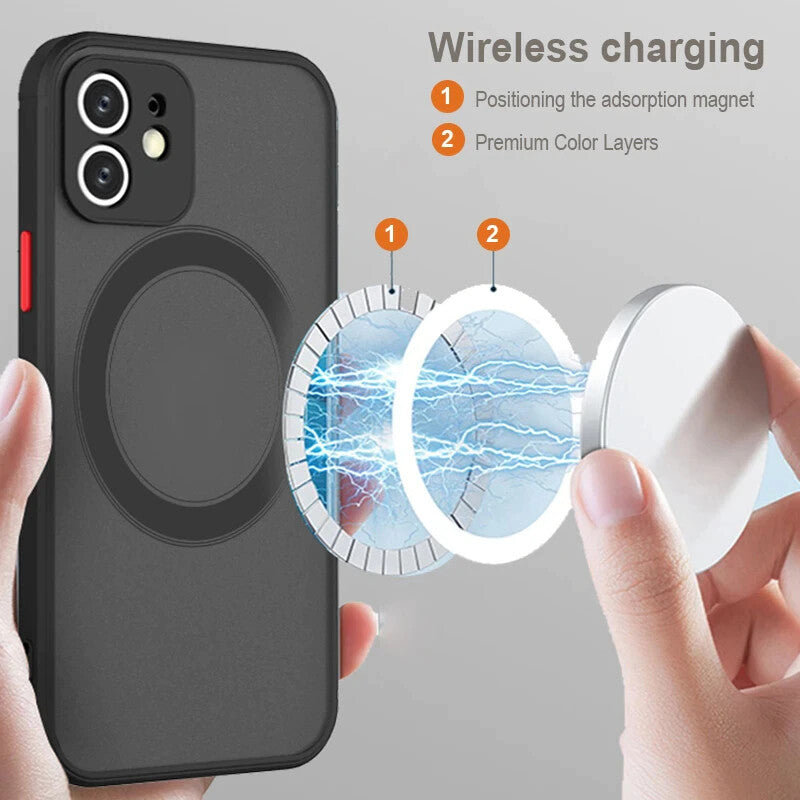 For Iphone 17 16 15 14 13 12 11 Pro Max Case Mag Safe Magnetic Camera Lens Cover