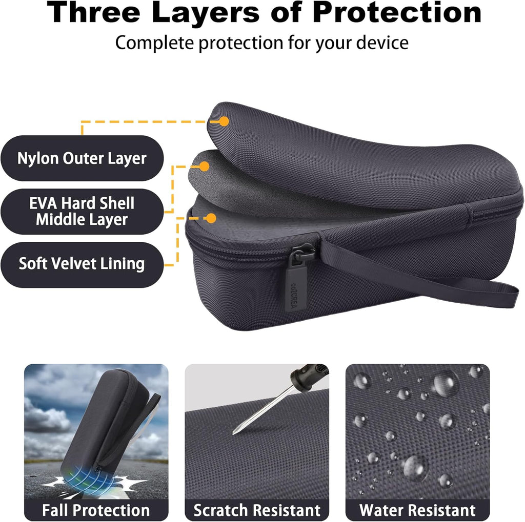 Hard Case for Anker Soundcore/2/Motion B Outdoor Speaker, Black | Space for Charging Cable, Soft Lining, Durable Zippered Shell, Mesh Pocket, Hard Protective Bag