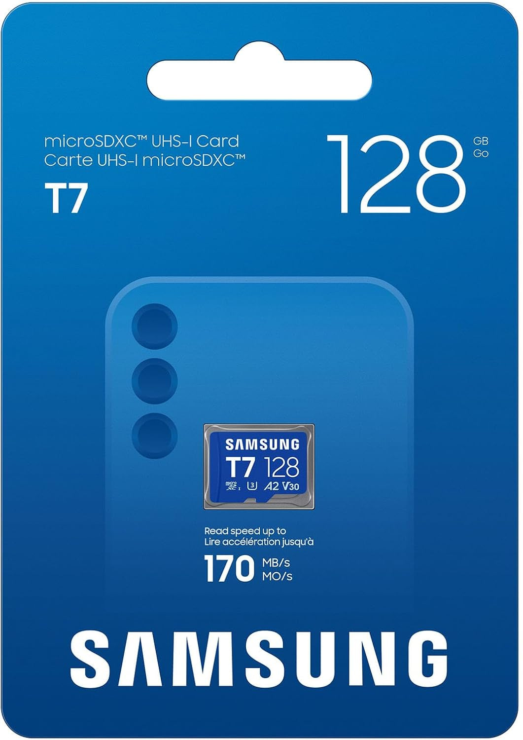 Samsung Microsdxc T7 128GB, Transfer Speeds up to 170 Mb/S | Microsd Made for Casual Gamers, Amateur Creators, & Everyday Users (MB-MB128T/AM)