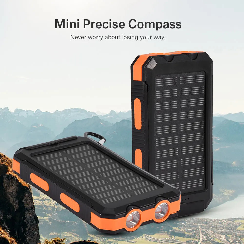 10000Mah Outdoor Fast Solar Mobile Power Bank Case DIY Kit with Power Bank Power Bank Dual USB