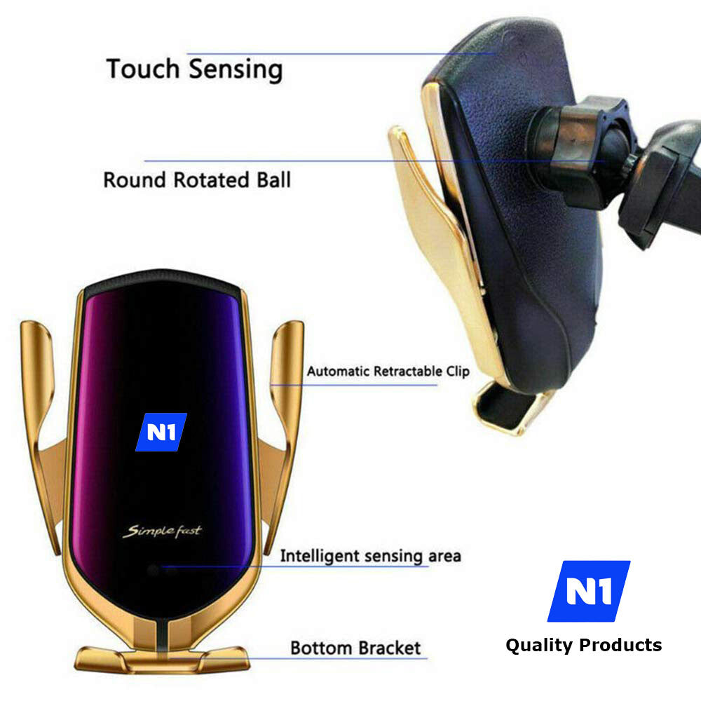 Wireless Automatic Clamping Smart Sensor Car Phone Wireless Charger Holder 10 W
