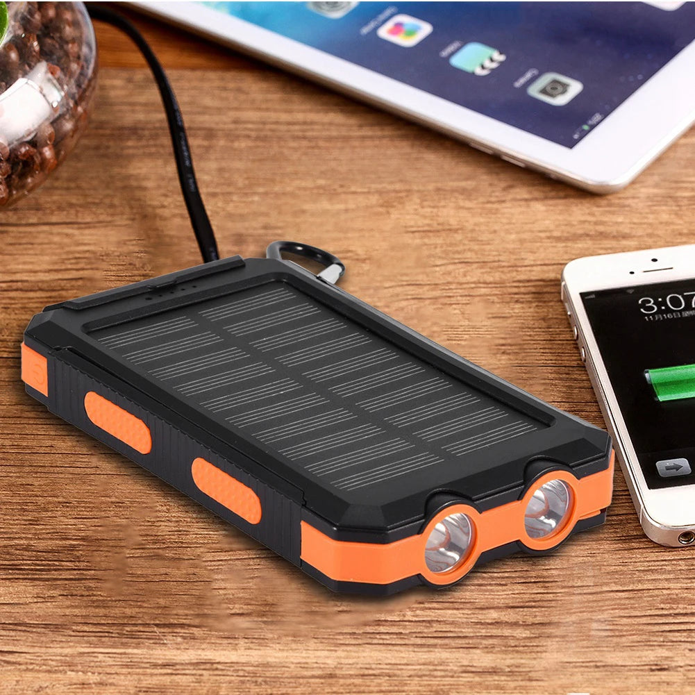 10000Mah Outdoor Fast Solar Mobile Power Bank Case DIY Kit with Power Bank Power Bank Dual USB