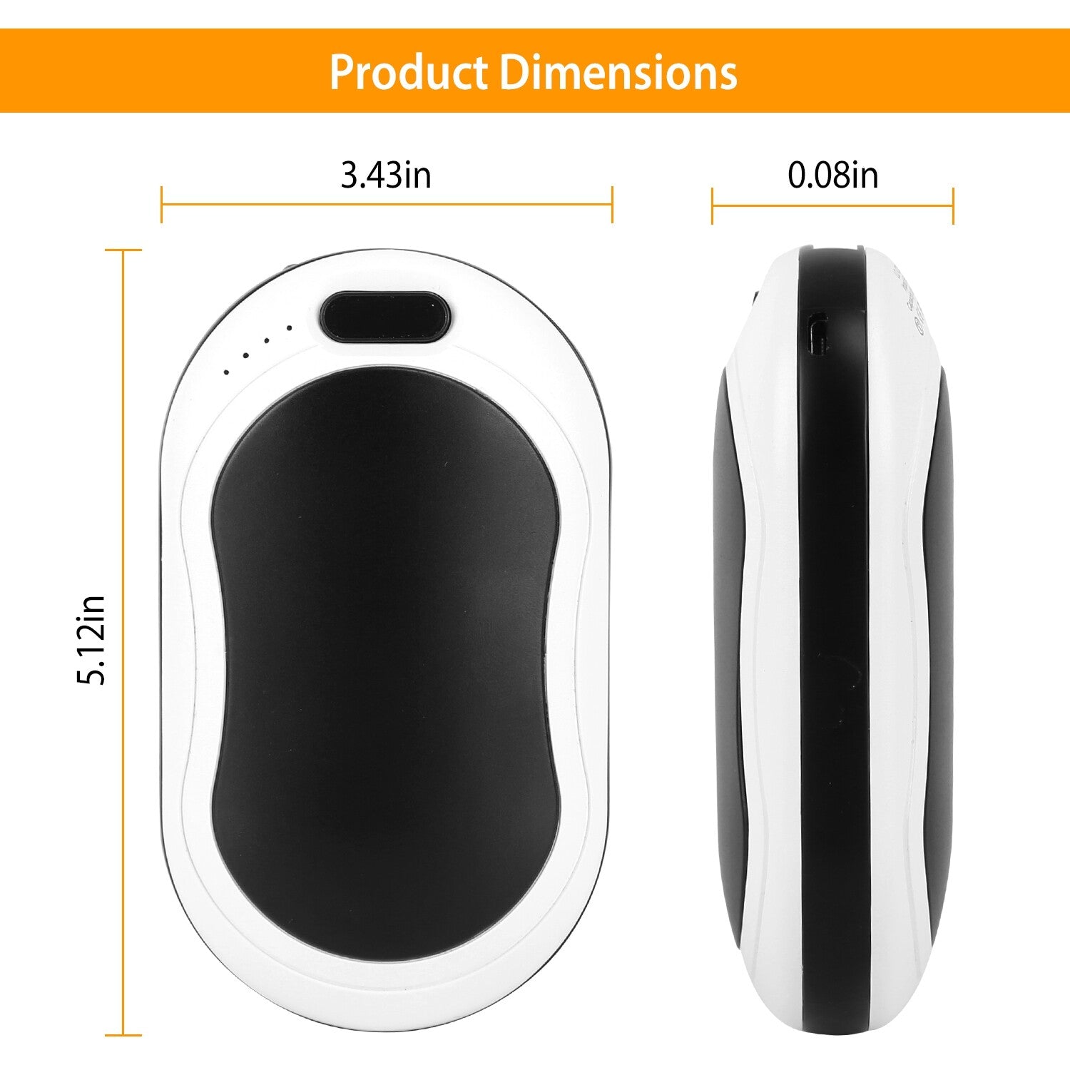 10000Mah Rechargeable Hand Warmer USB Power Bank Electric Heater Pocket Warmers
