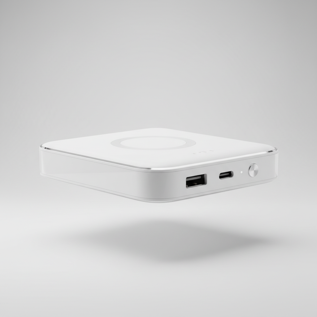 10000mAh MagSafe power bank side view USB-C ports