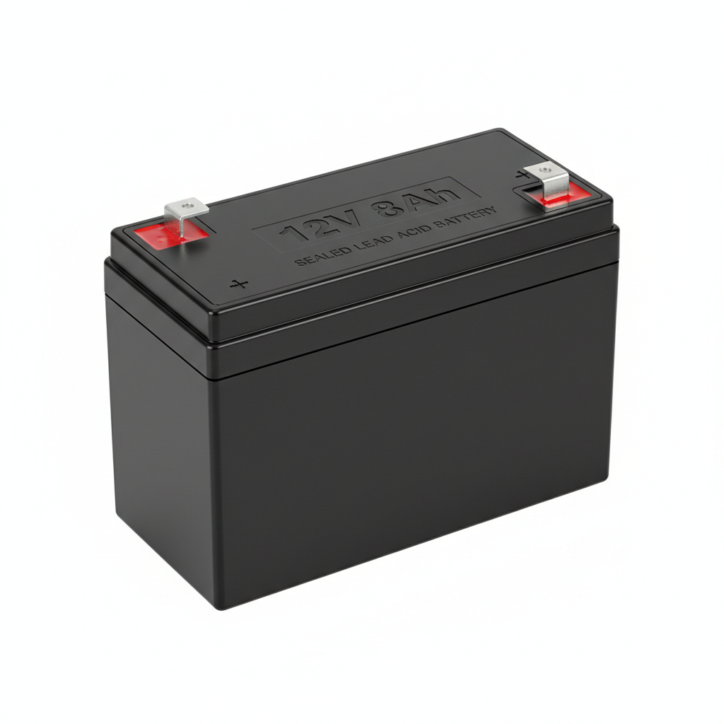 12 Volt 8 AH F1 Terminal SLA AGM Battery - Top View