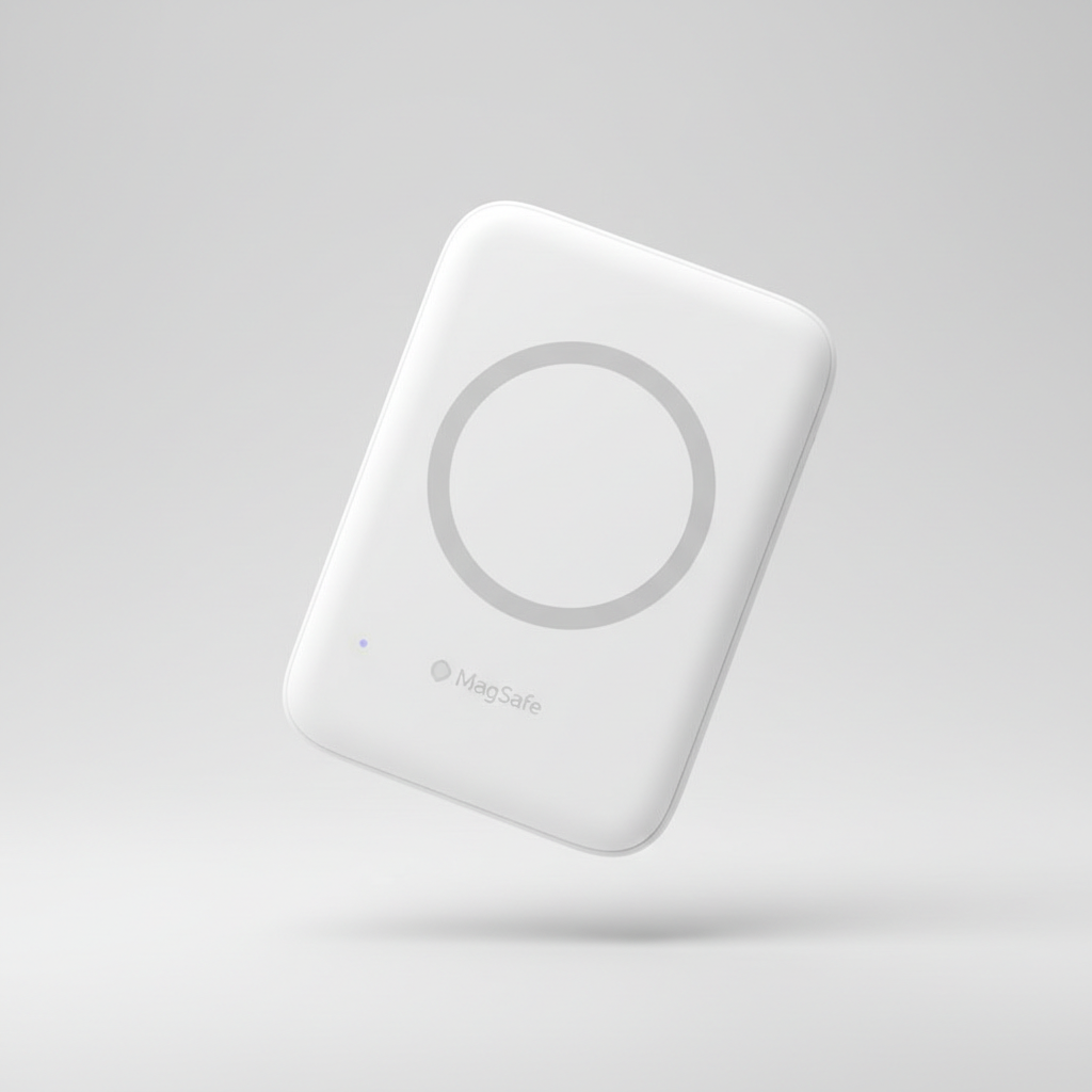 10000mAh MagSafe power bank front view magnetic charging circle